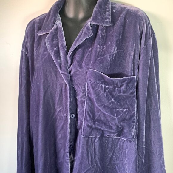 Zara crushed velvet shirt jacket - Picture 2 of 5